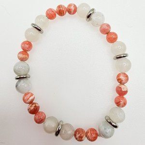 Emotional Healing - Rhodochrosite & Moonstone Energy Bracelet